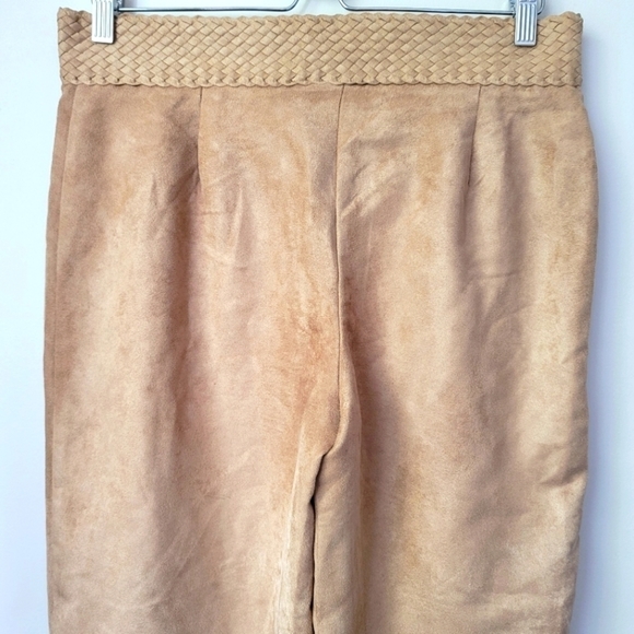 MANTLES Wide Leg Trousers with Tassle Brown Size 10 Petite - Picture 10 of 11